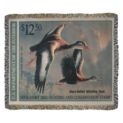 '90 Black-Bellied Whistling Duck Woven Blanket